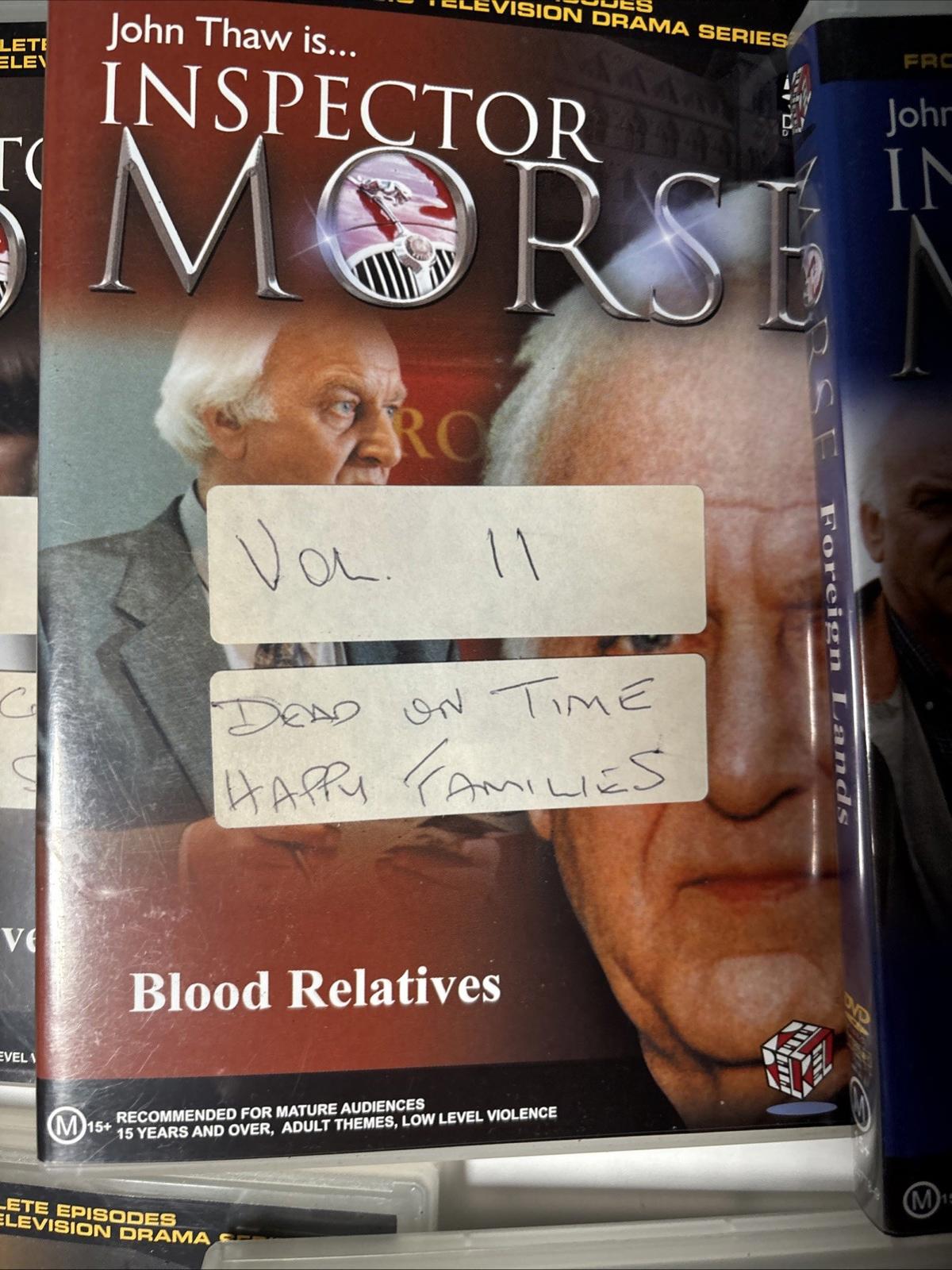 Inspector Morse Vil 5-12 . Lot of 8 DVDs, John Thaw, Two Epds each