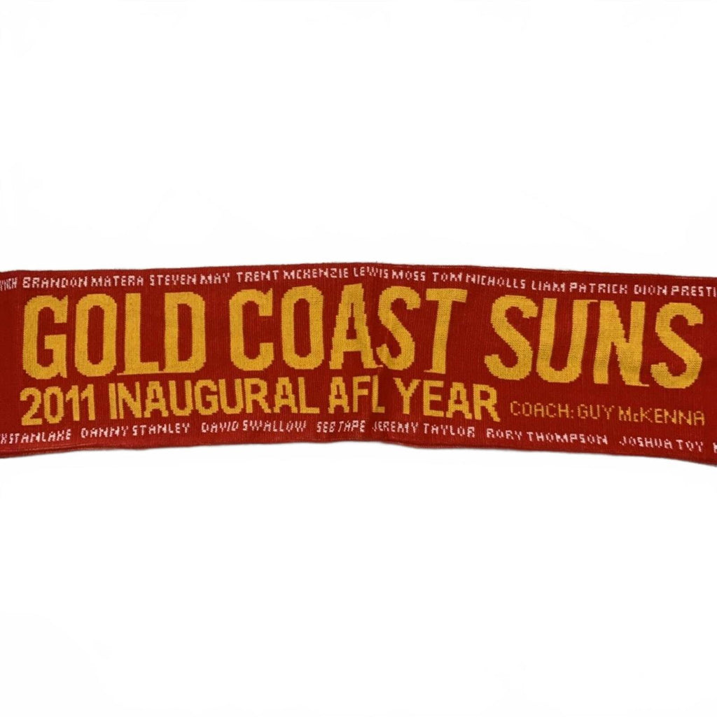 Gold Coast Suns AFL Football 2011 Member Inaugural Year Supporters Scarf. - Come Sell Nearly Anything