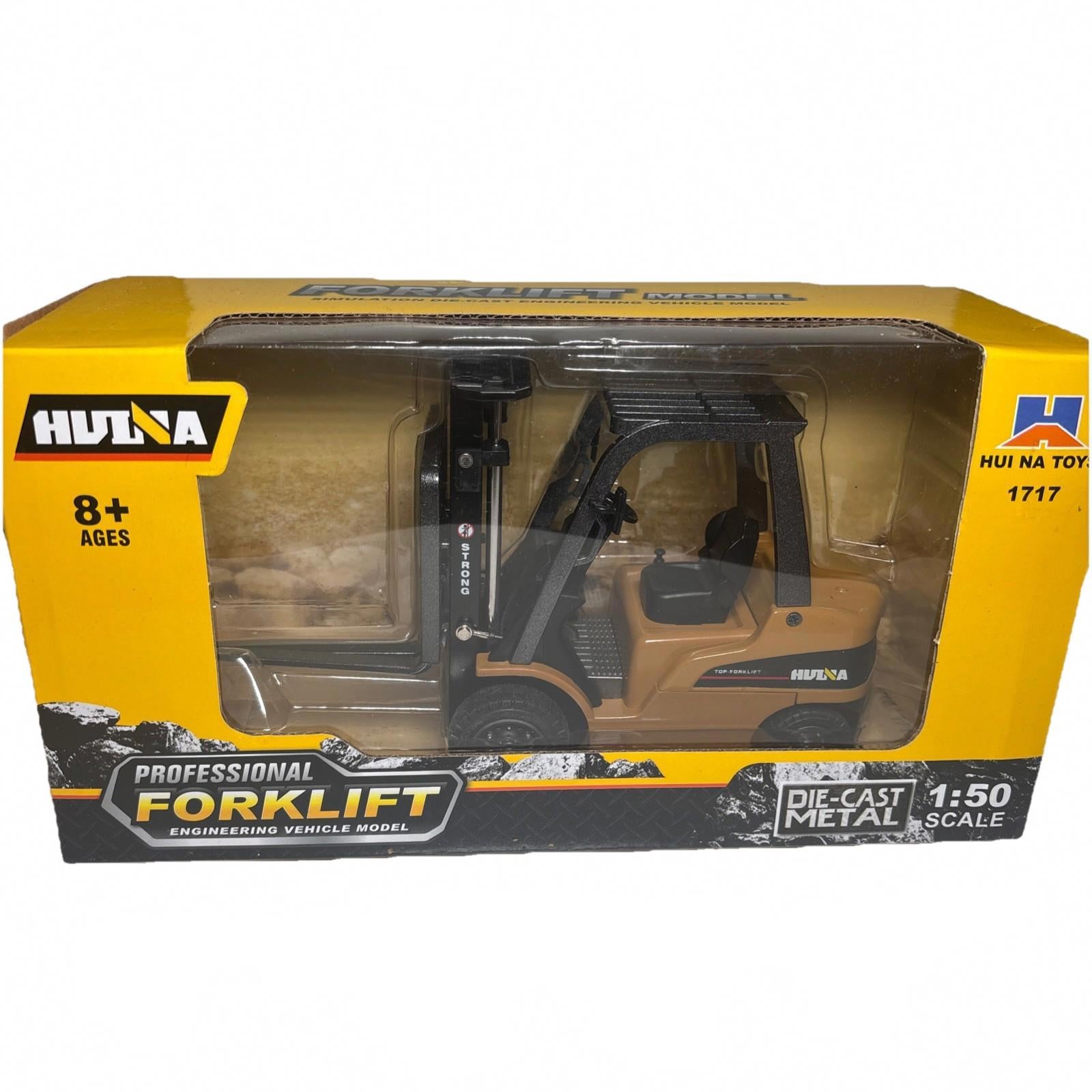 Huina Forklift 1:50 Scale Diecast Metal Model Professional Toy 1717