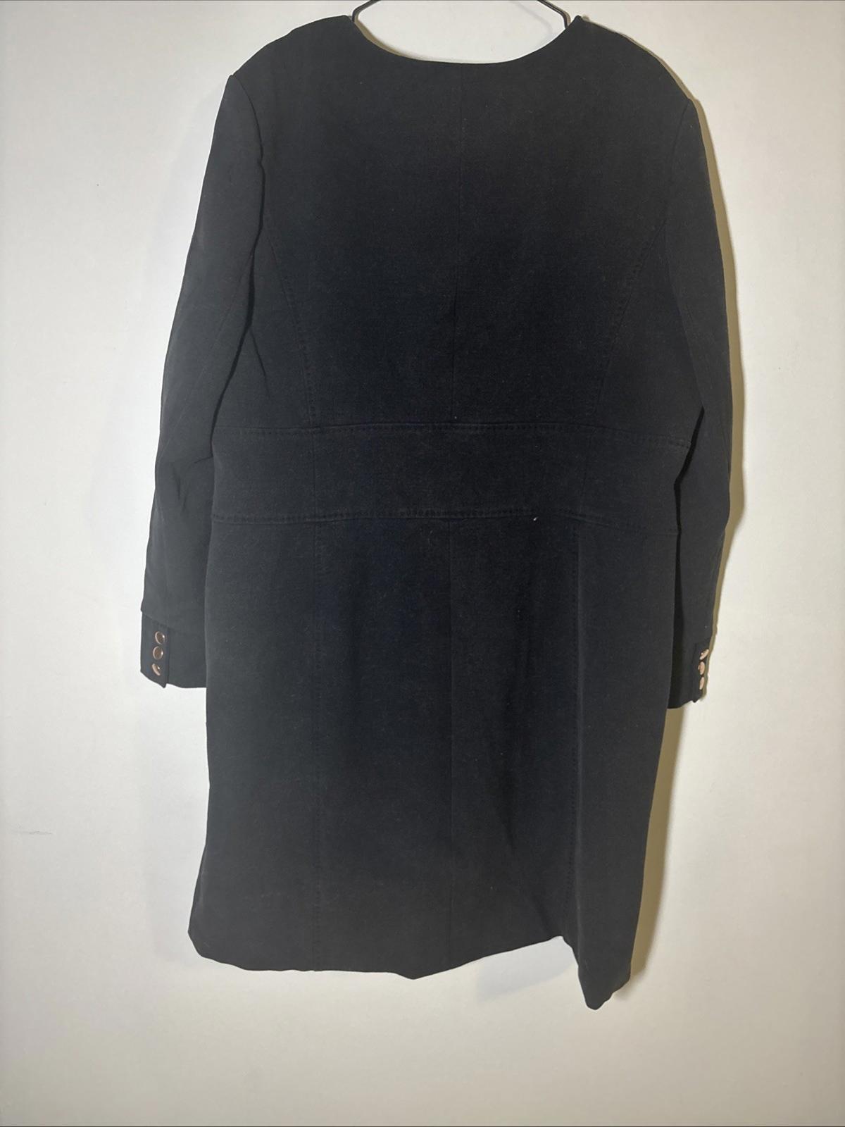 Queenspark Woman Dress Black Gold Buckle 60s Style Size 20 Heavy Lined. - Come Sell Nearly Anything