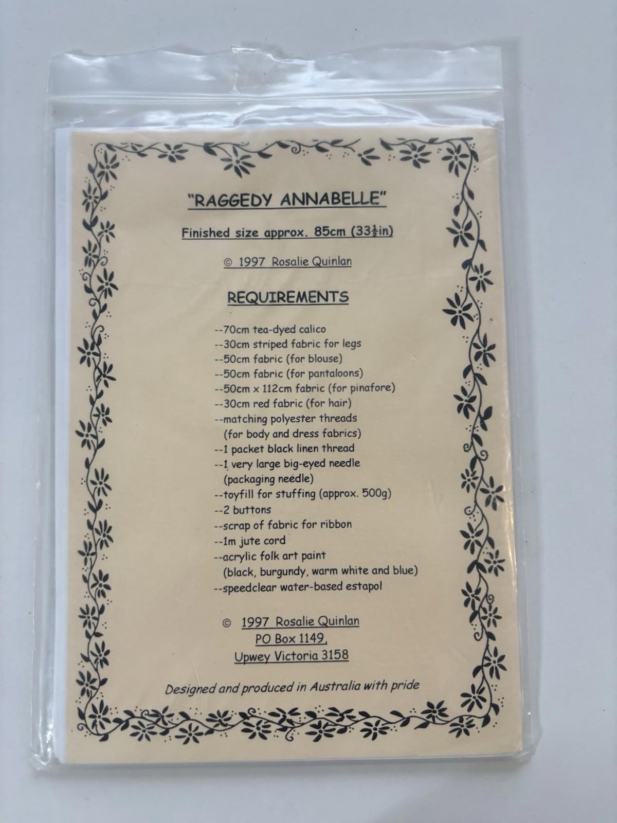 Rosalie Quinlan - Raggedy Annabelle - Patchwork Cottagecore  Pattern - Come Sell Nearly Anything