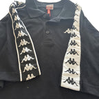 Kappa Men's Polo Shirt Black Size XL Y2K Streetwear Sport Casual