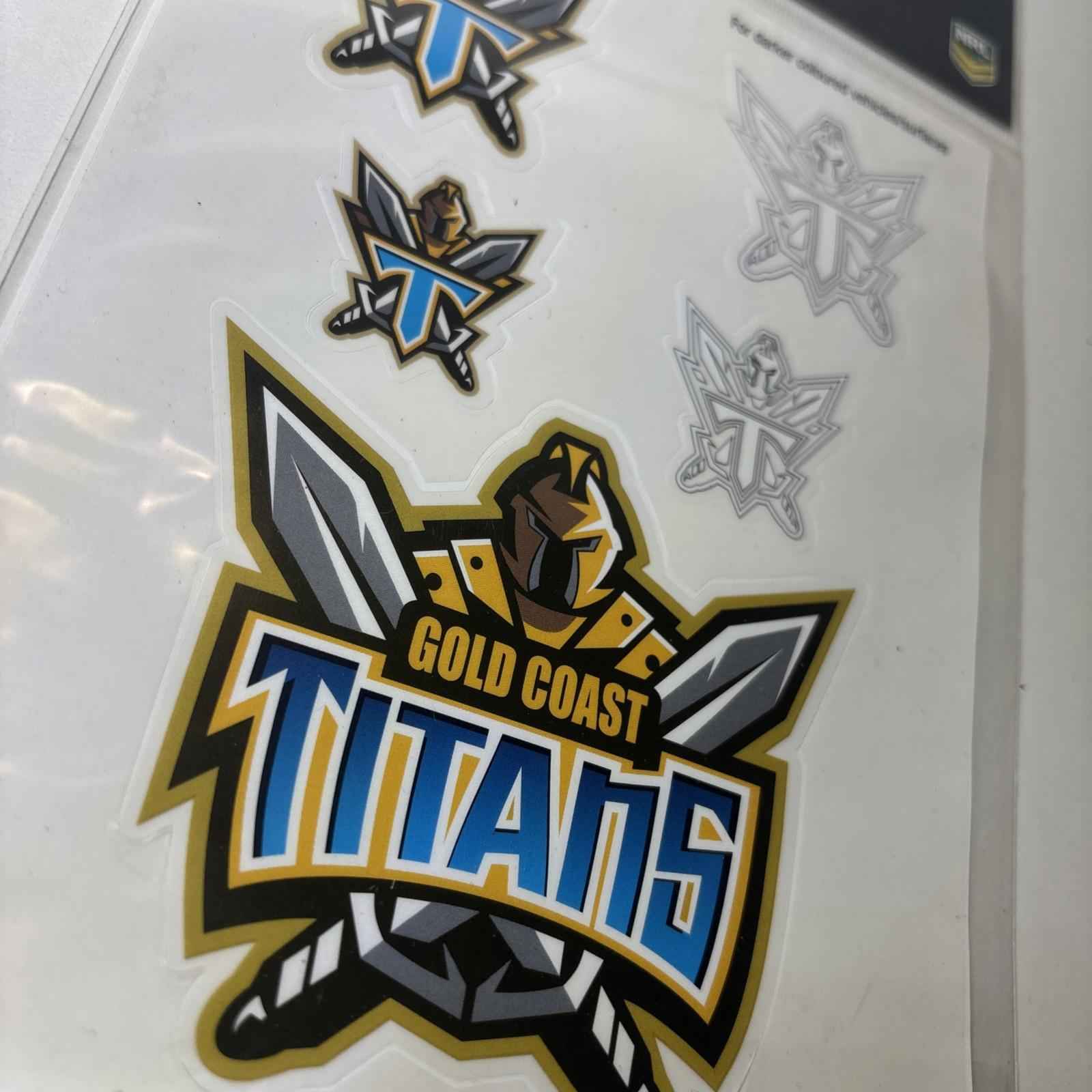 NRL Gold Coast Titans Team Logo UV Car Decal Sticker Sheet