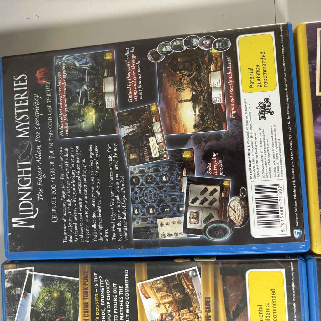 PC CD-ROM Mystery and Horror Game Collection