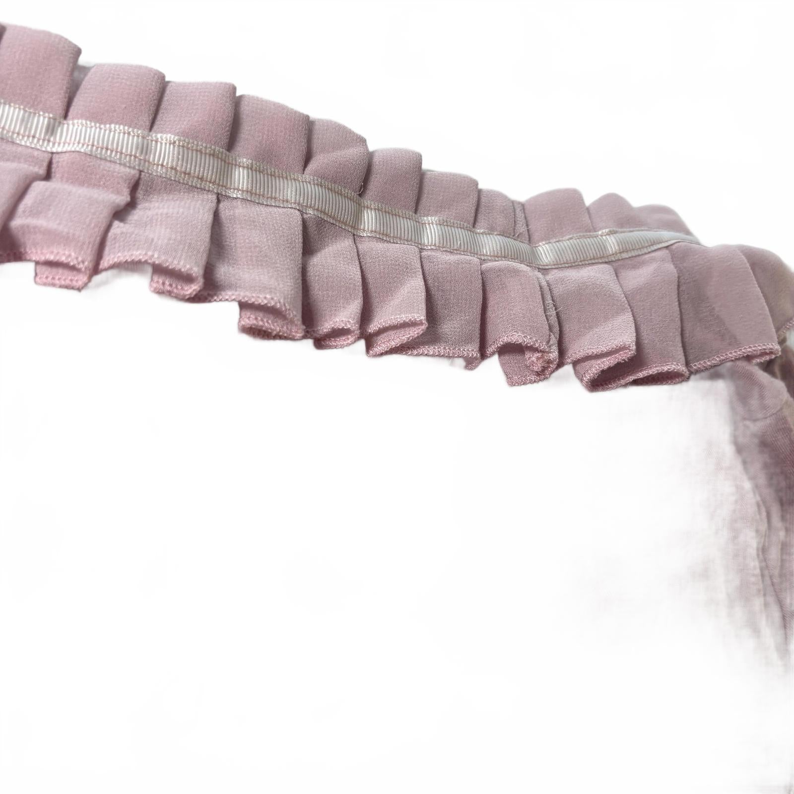 Spiral Small Pink Ruffle Trim Cardigan Sweater - Come Sell Nearly Anything