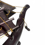 Handcrafted Wooden Model Ship 35cm Decorative Nautical Sculpture #NauticalDecor