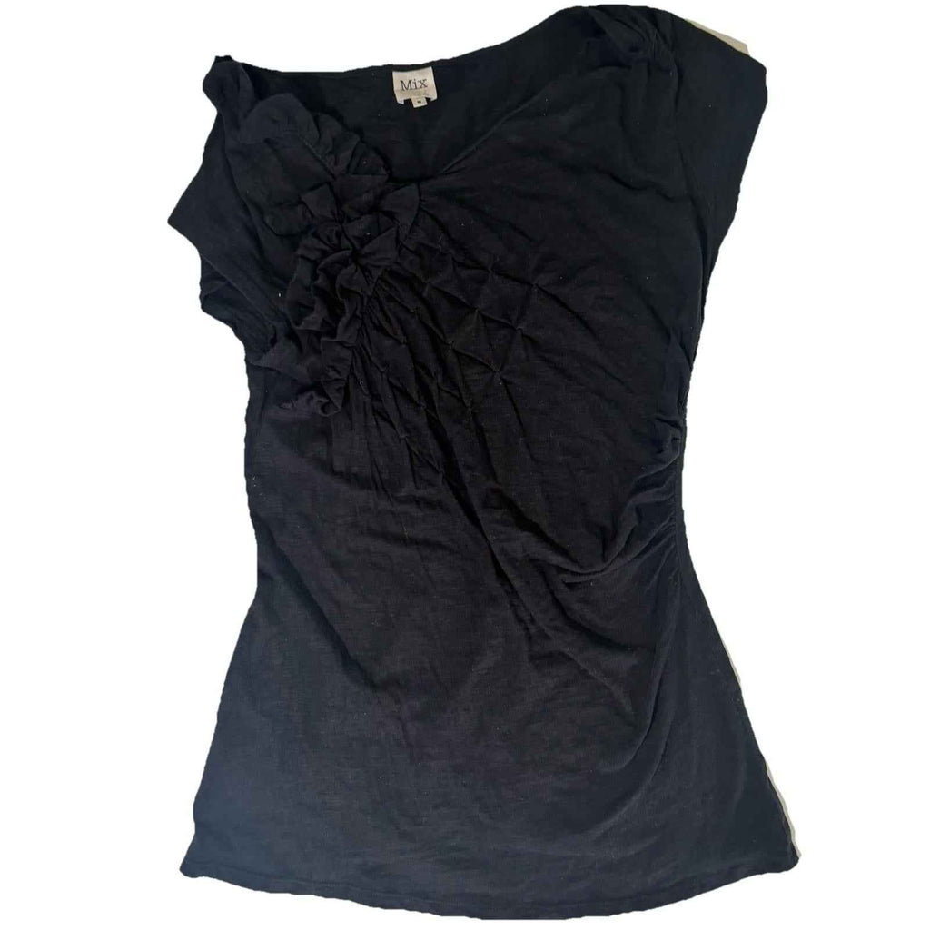 Vtg 80s 90s Black Blank Tank Top Basic Plain Sleeveless MIX Medium