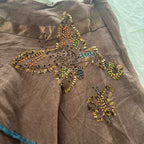 Black Butterfly Womens Brown Embellished Skirt Size 2 Vintage Y2K