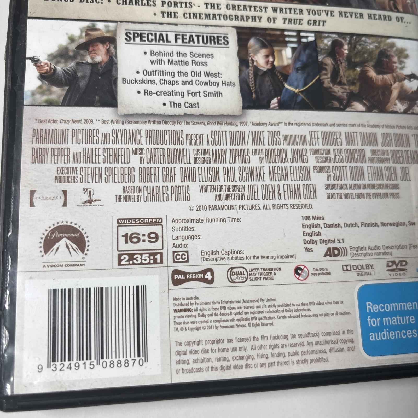 True Grit - Special Edition 3D Cover (DVD) Jeff Bridges, Matt Damon. Region 4