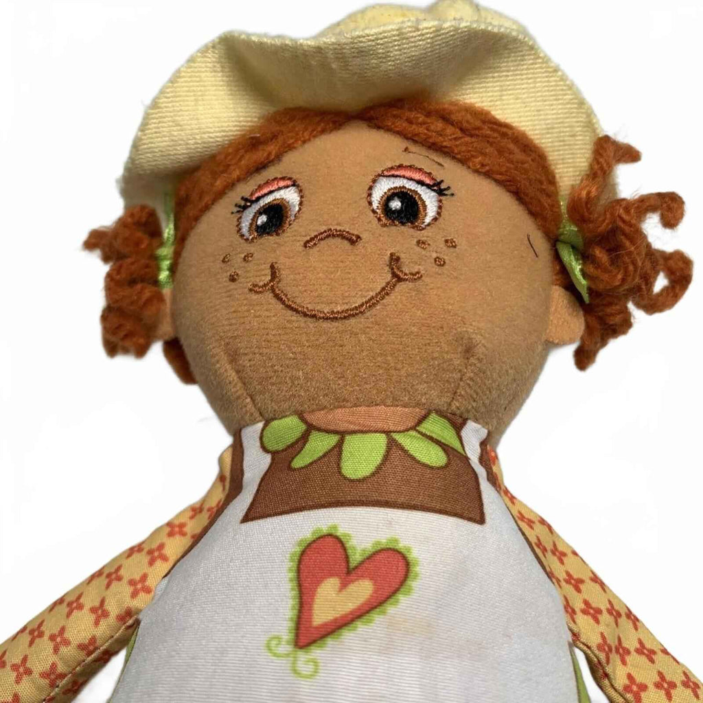 Lil Miss Muffins Red Hair Plush Toy Vintage Cutie w/ Real Muffin Cup Base 7”