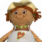 Lil Miss Muffins Red Hair Plush Toy Vintage Cutie w/ Real Muffin Cup Base 7”