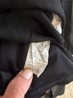 Expression Black Sheer Dress with White Crochet Trim Size 1B