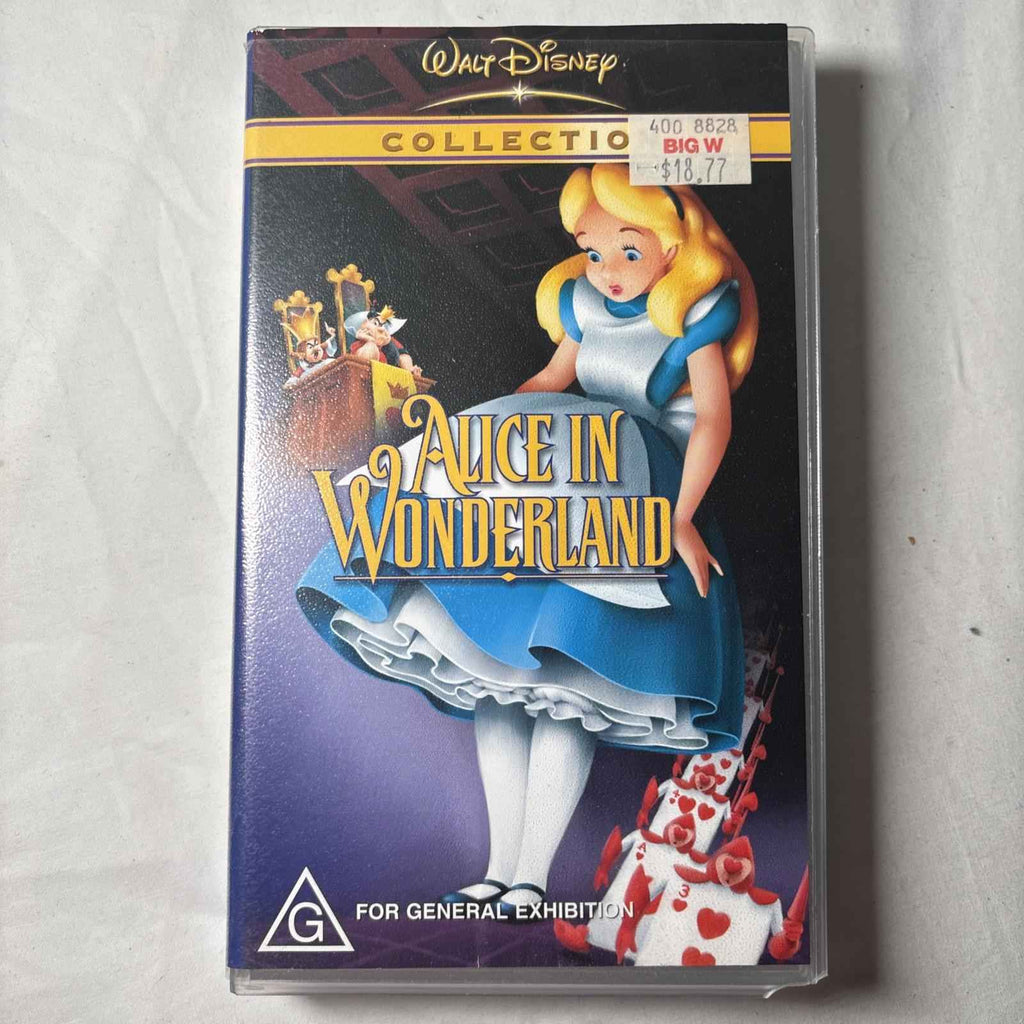 Alice In Wonderland (G) VHS Video Tape Pal Walt Disney Oz Seller