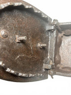 Vintage Cast Iron Charcoal Clothes Iron with Wooden Handle