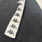 Kappa Men's Polo Shirt Black Size XL Y2K Streetwear Sport Casual