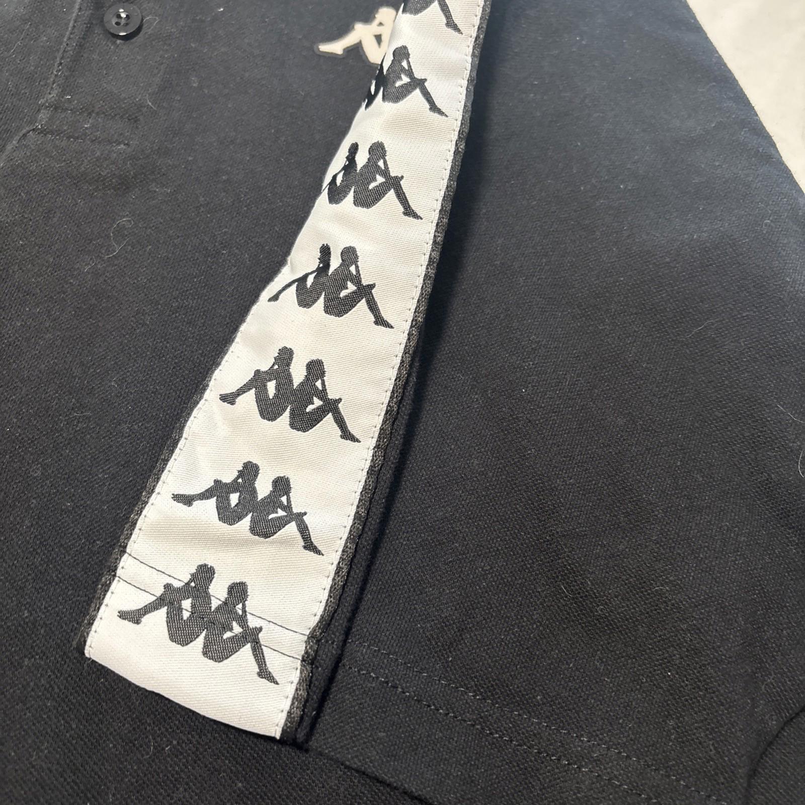 Kappa Men's Polo Shirt Black Size XL Y2K Streetwear Sport Casual