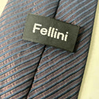 Fellini Men's Navy Blue Striped Tie