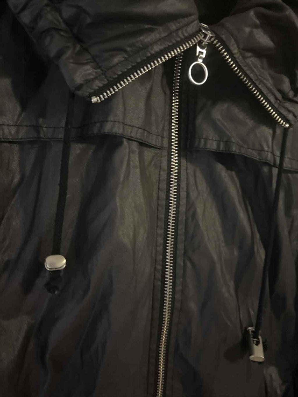 FOREVER NEW WOMEN  Dark Grey Rain Cropped Lined JACKET  SIZE 16