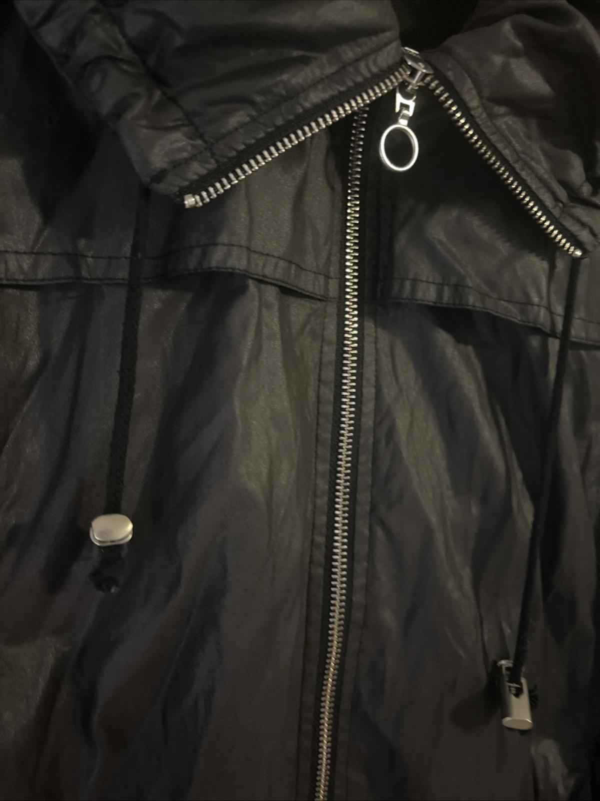 FOREVER NEW WOMEN  Dark Grey Rain Cropped Lined JACKET  SIZE 16