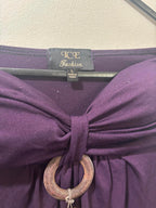 ICE Fashion Purple Maxi Dress with Decorative Front Ring Large - Come Sell Nearly Anything