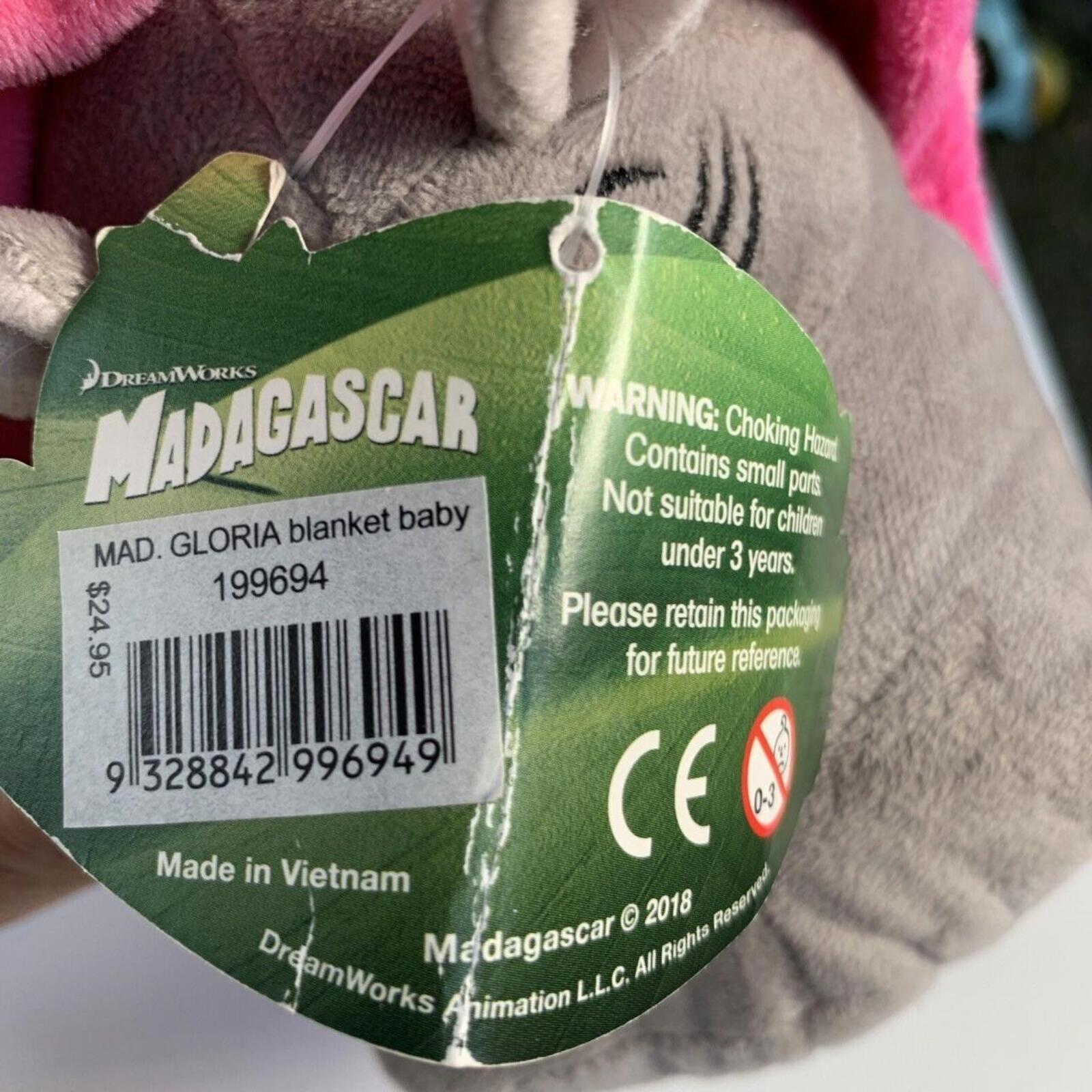 Dreamworks Madagascar Gloria blanket Plush Soft Stuffed Doll Toy 12'' 30 cm. - Come Sell Nearly Anything
