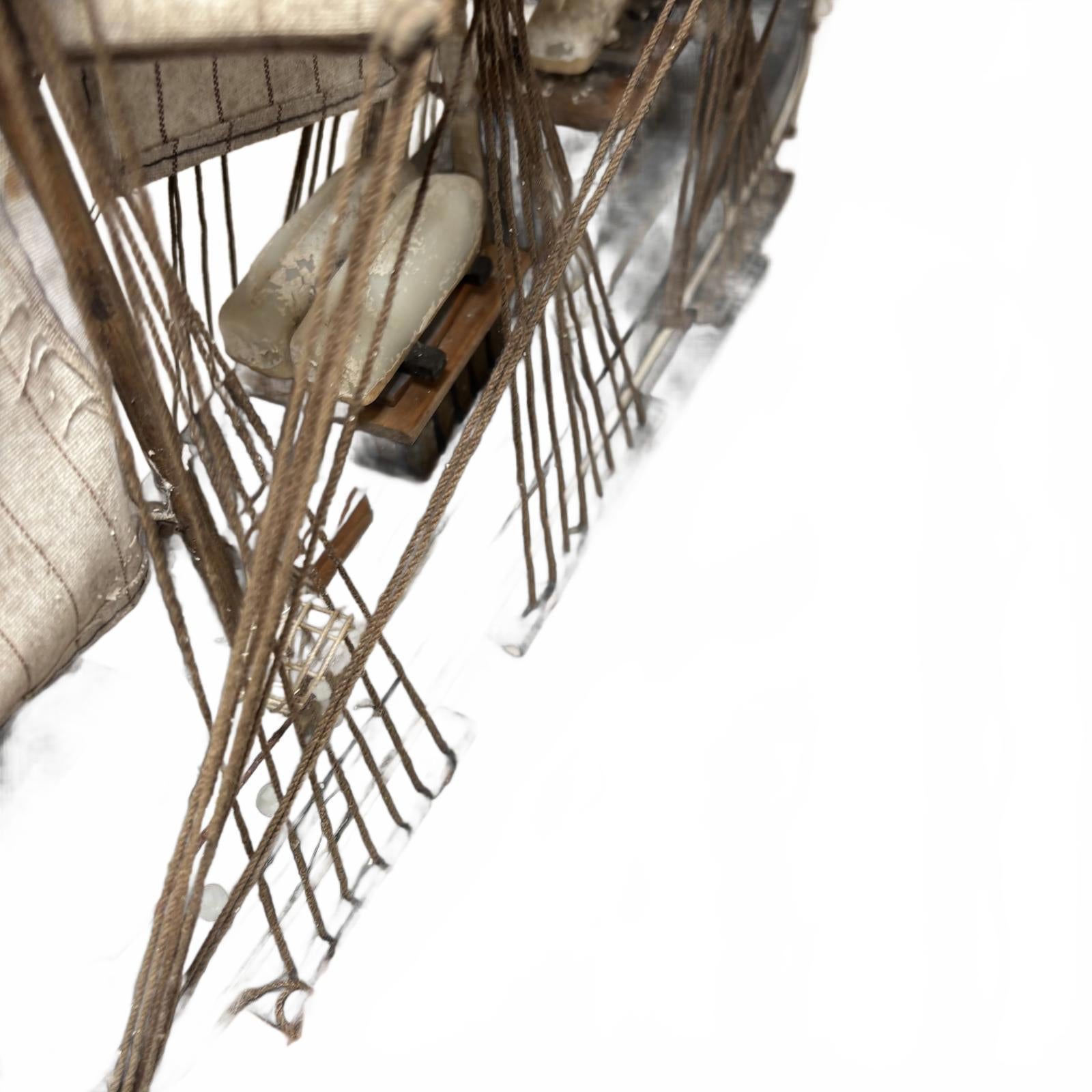 Wood and Canvas Model Ship 50cm