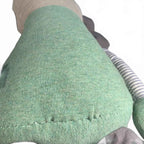 Nana Huchy Robot Plush 40cm Grey Soft Stuffed Toy Wearing Shorts.