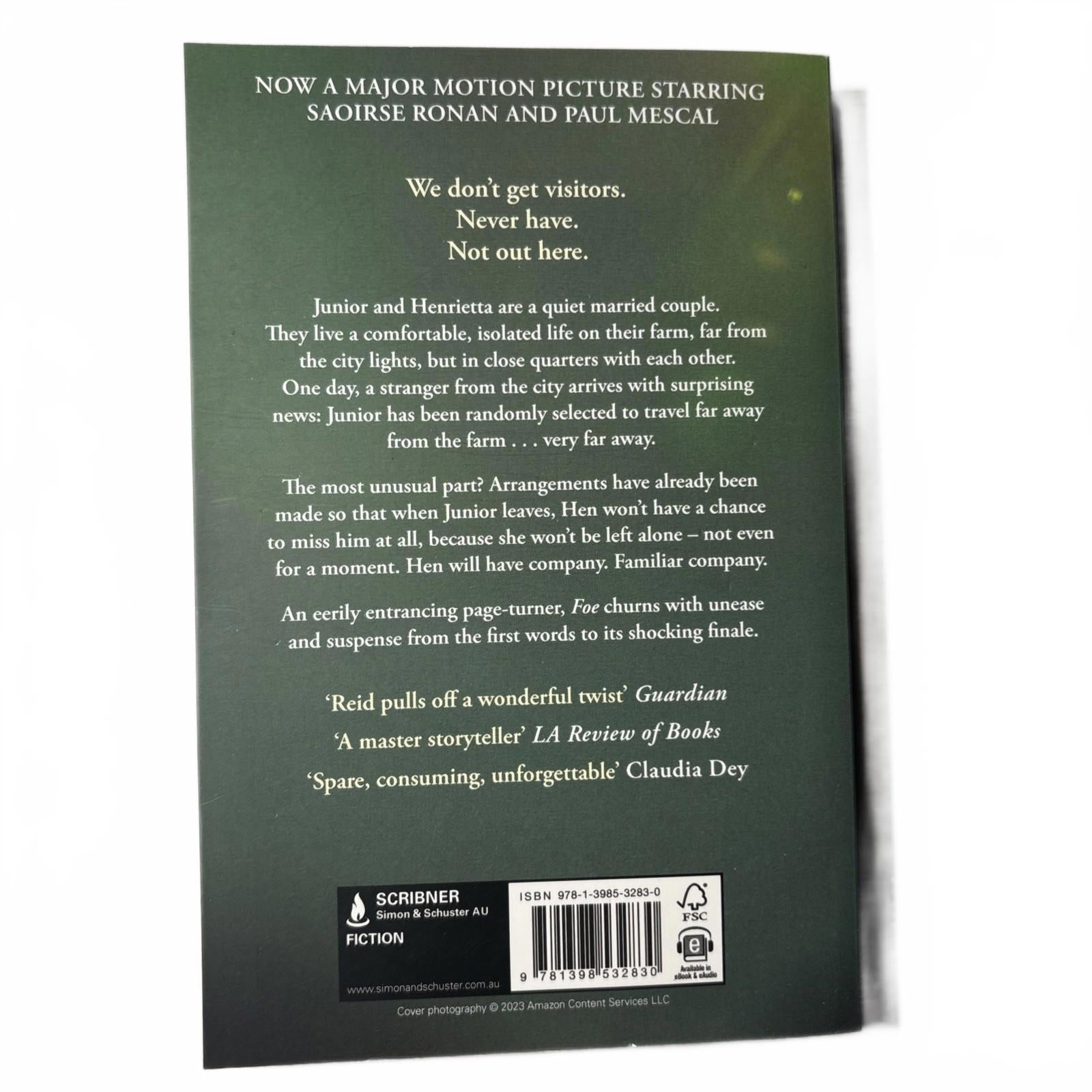 Foe by Iain Reid Paperback Book - Come Sell Nearly Anything