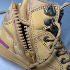 Hard Yakka 3056 Women's Work Boots. 6.5 Steel Cap Safety Wheat Lace Zip Y60240