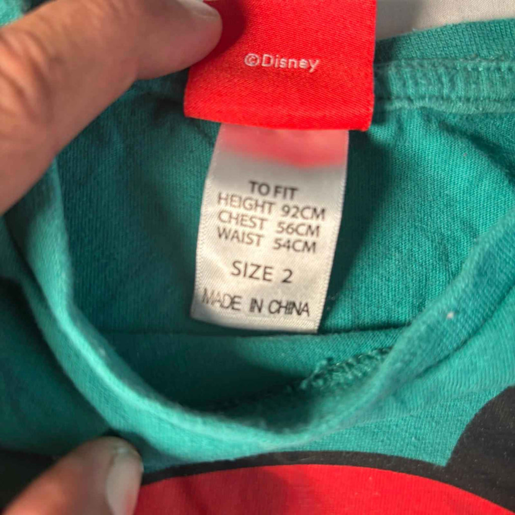 Disney Size 2 Kids Mickey Mouse Christmas T-Shirt