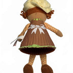 Lil Miss Muffins Red Hair Plush Toy Vintage Cutie w/ Real Muffin Cup Base 7”