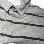 Botany Bay Traders XXL Grey Striped Long Sleeve Polo Shirt