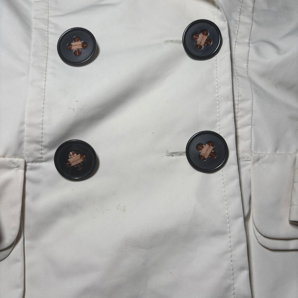 Fay Women's Trench Coat Size L Cream Double-Breasted   #TrenchCoat #Fay - Come Sell Nearly Anything