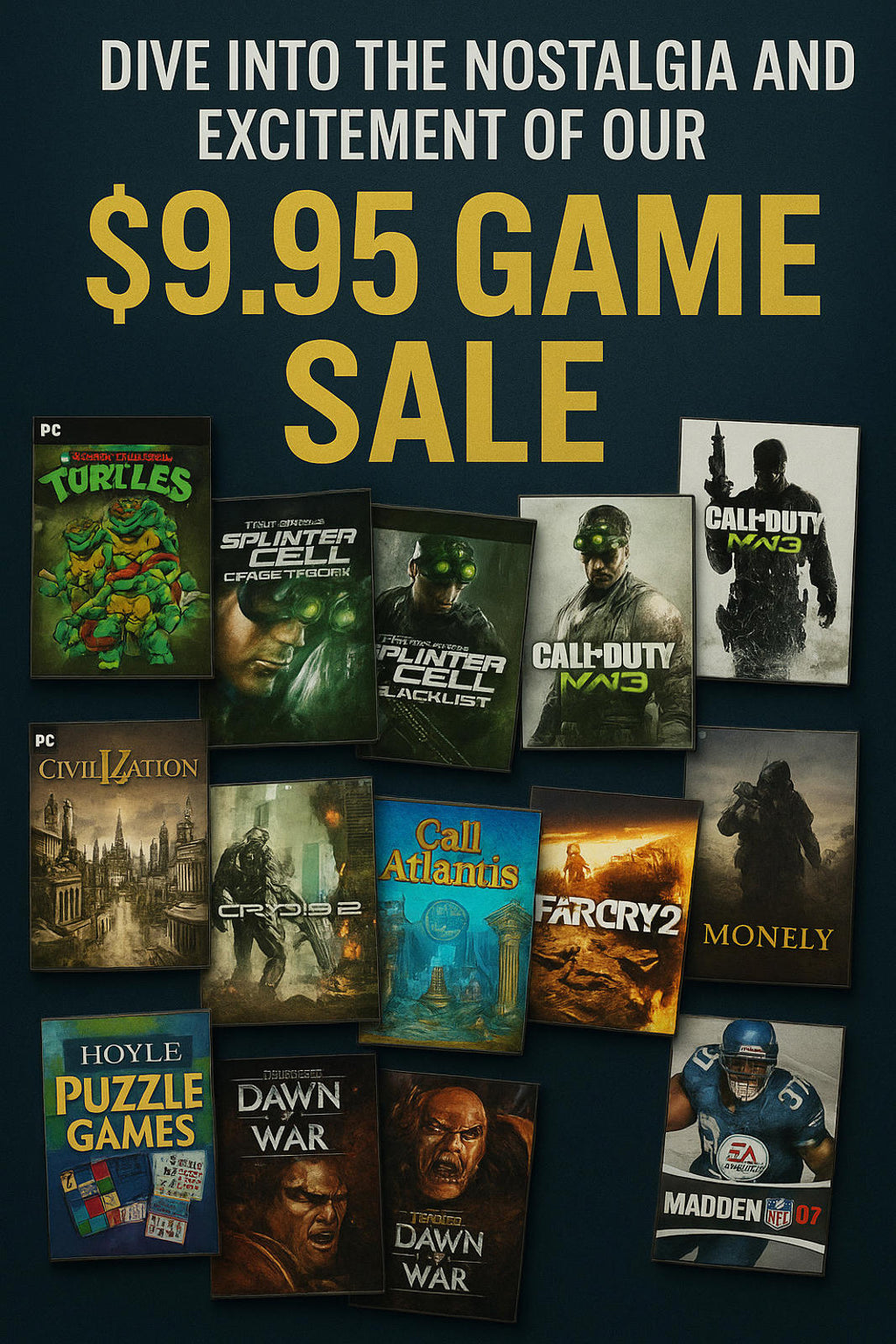 $9.95 Game Sale Old/New Computer PC Video Game Collection "Pick Your Game"