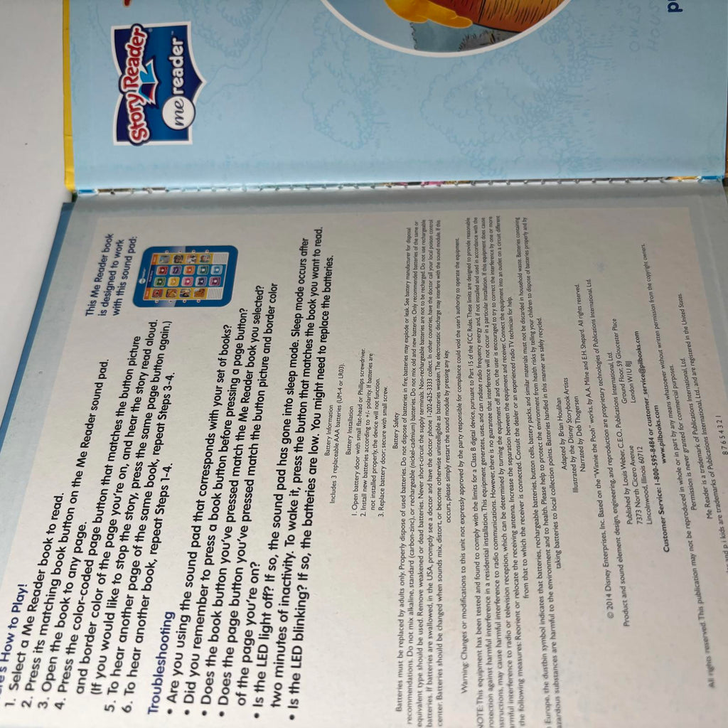 Winnie the Pooh Story Reader Me Reader Book