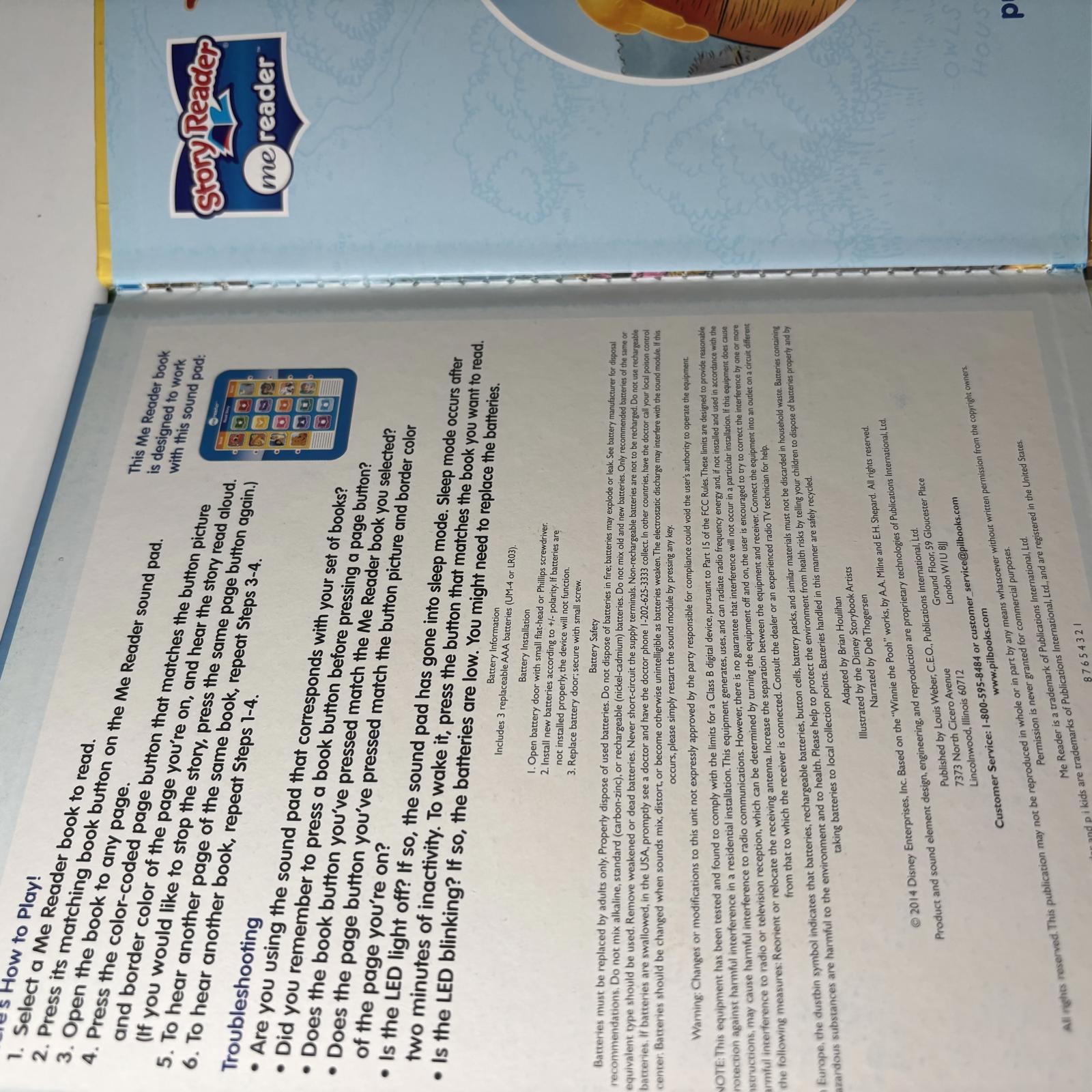 Winnie the Pooh Story Reader Me Reader Book