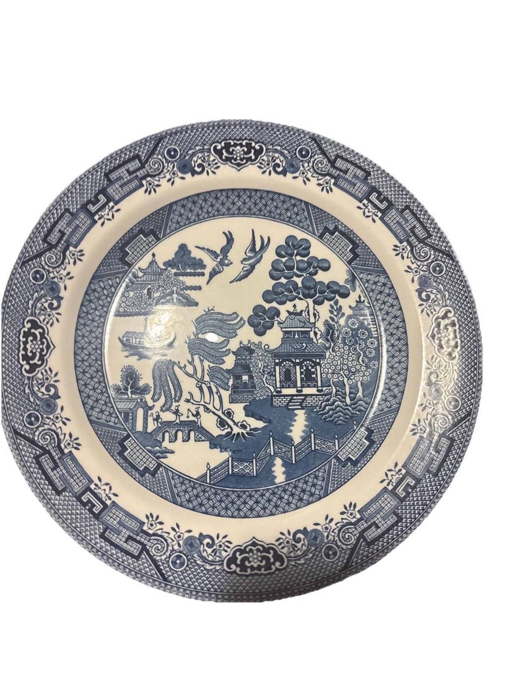 Churchill Blue Willow 10" Dinner Plates Made in Staffordshire England