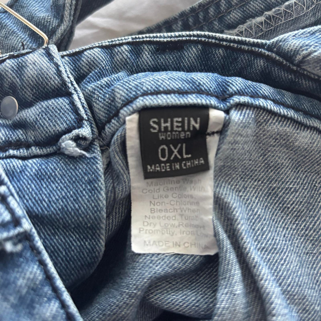 SHEIN Women's Denim Overalls Dress OXL Vintage Y2K Style