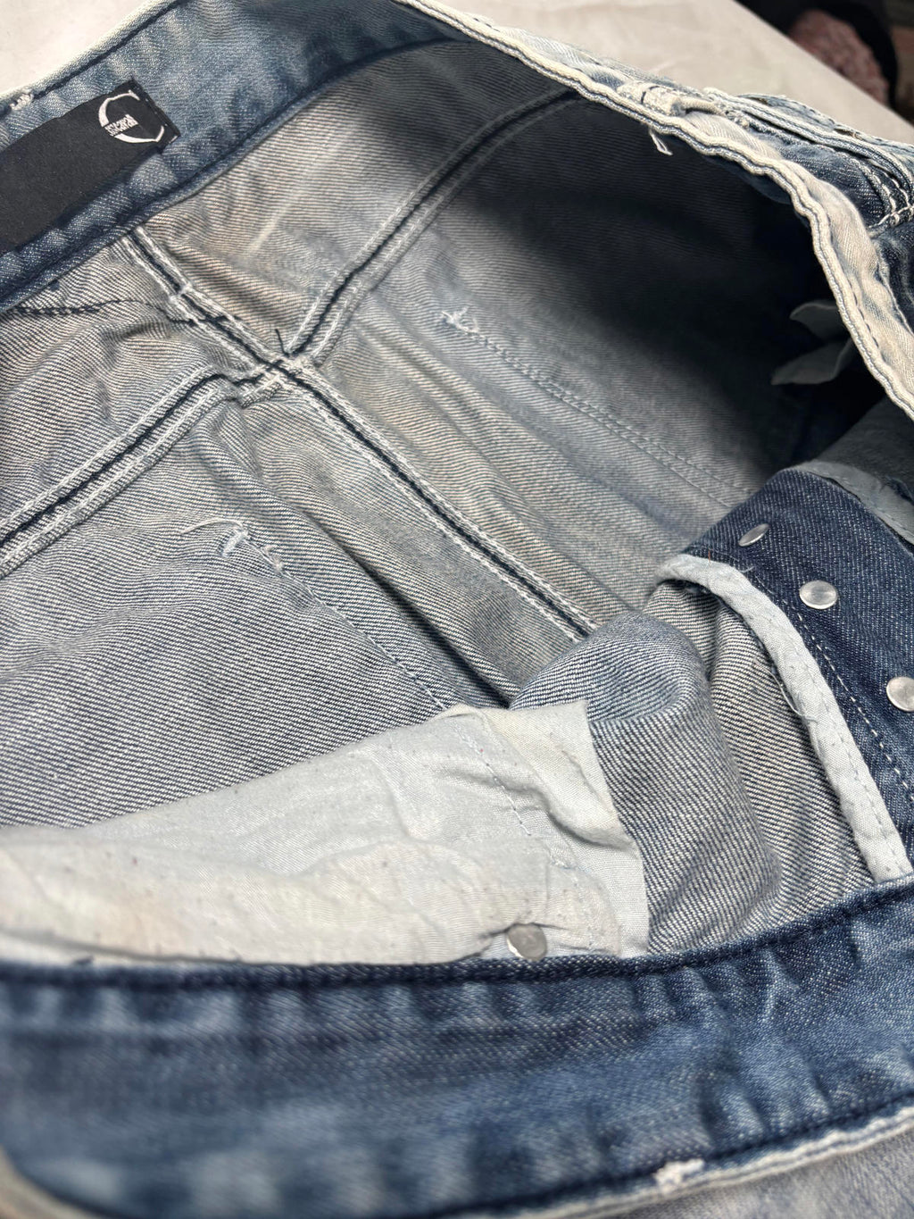 Just Cavalli Men's Straight Leg Jeans Size 31 Vintage Washed Denim Double Pocket