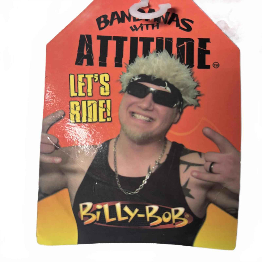 Billy Bob Bandanas with Attitude Novelty Red/Brown Faux Hair Bandana