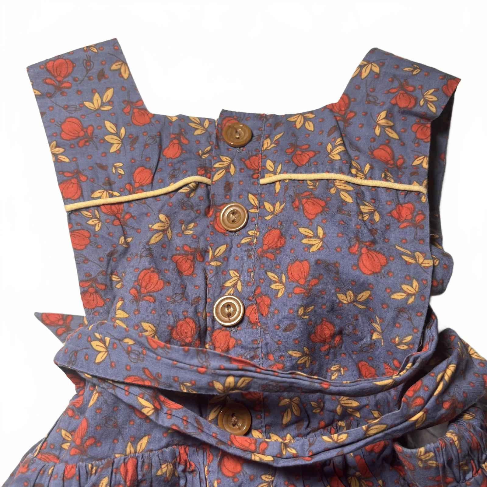 Lacey Lane Girls' Floral Button-Front Dress Size 4 Vintage Style