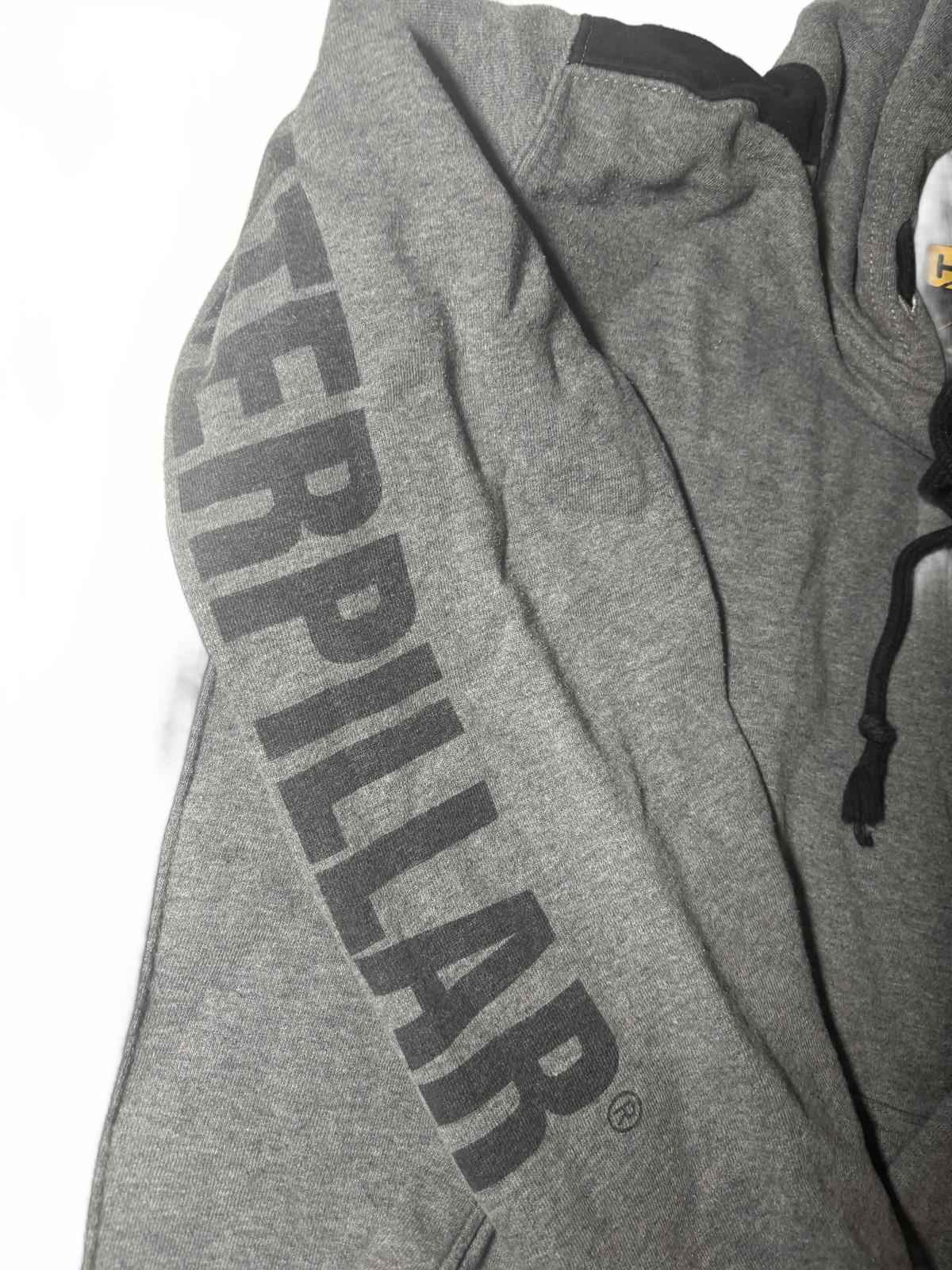 Caterpillar CAT Large Grey & Black Hoodie Sweatshirt