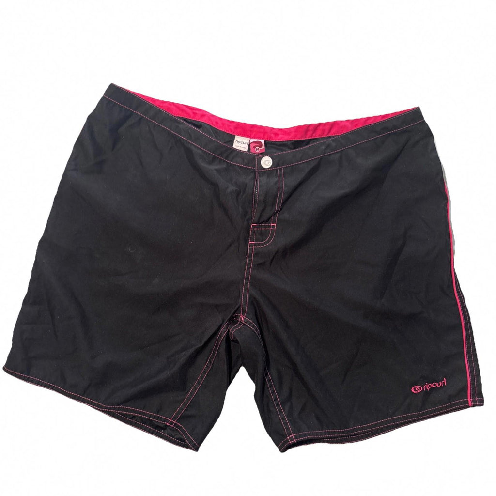 Ripcurl Shorts Women 14 Black (Pink Stitching) Low Rise Board shorts