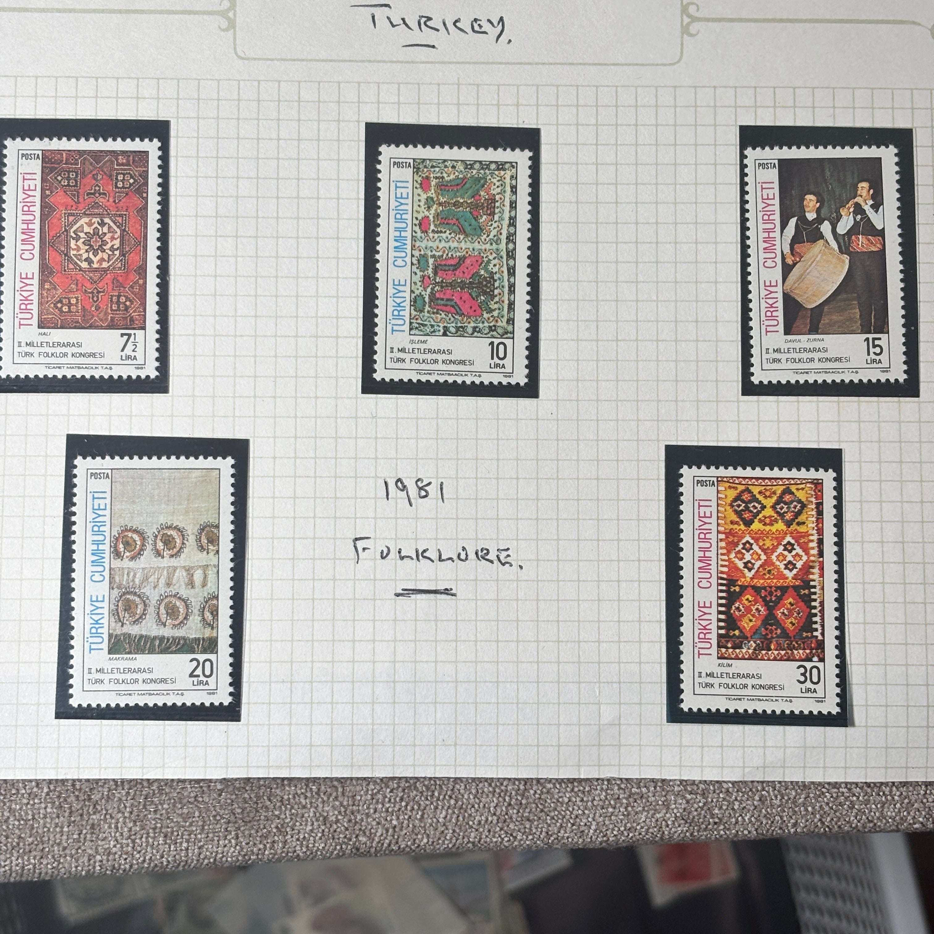 Turkey – Folklore Congress (1981)
7½L, 10L, 15L, 20L, 30L