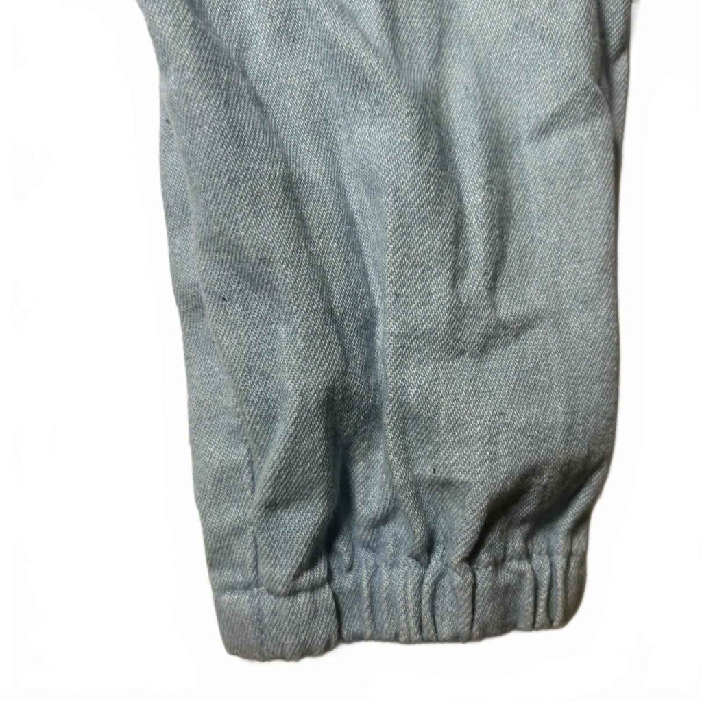 Denim Overalls Light Blue Cotton Elastane Adjustable Straps