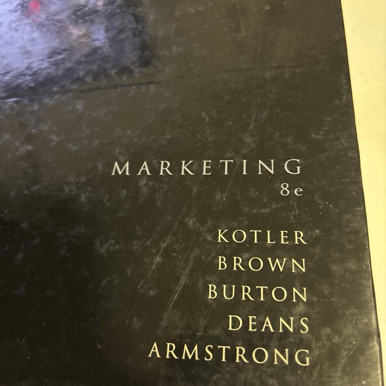Marketing 8th Edition Kotler Brown Burton Deans Armstrong Pearson Hardcover - Come Sell Nearly Anything