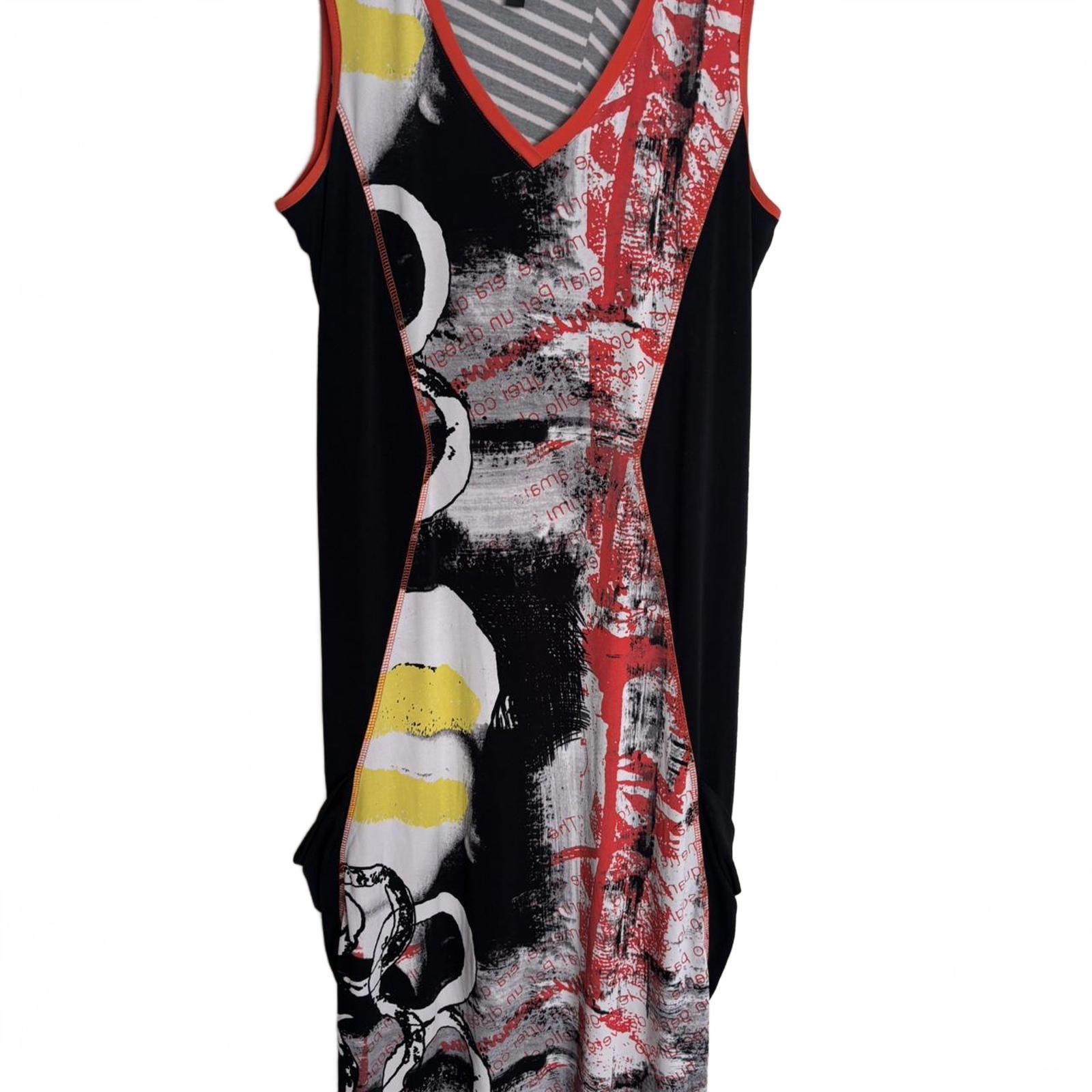 Colorful Abstract Print Sleeveless Dress - Size XXS - Come Sell Nearly Anything
