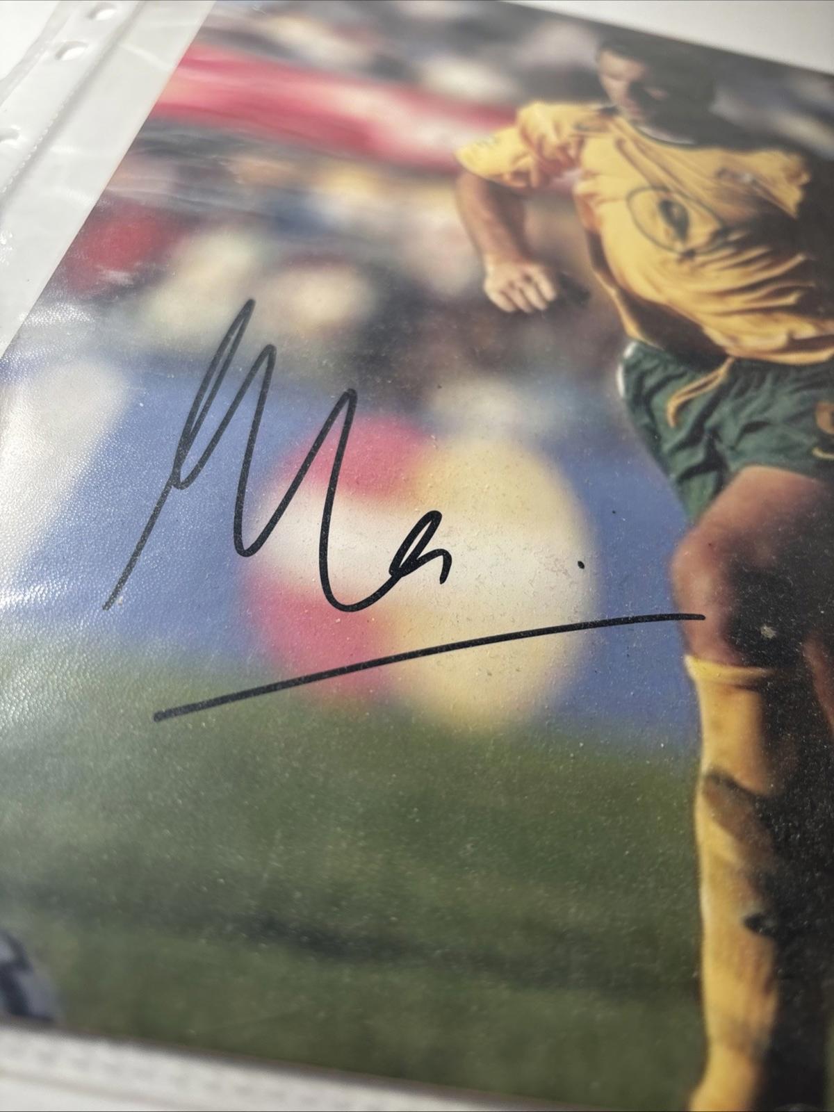 MARK VIDUKA Signed Australia Soccerroos Player Action Photo Soccer