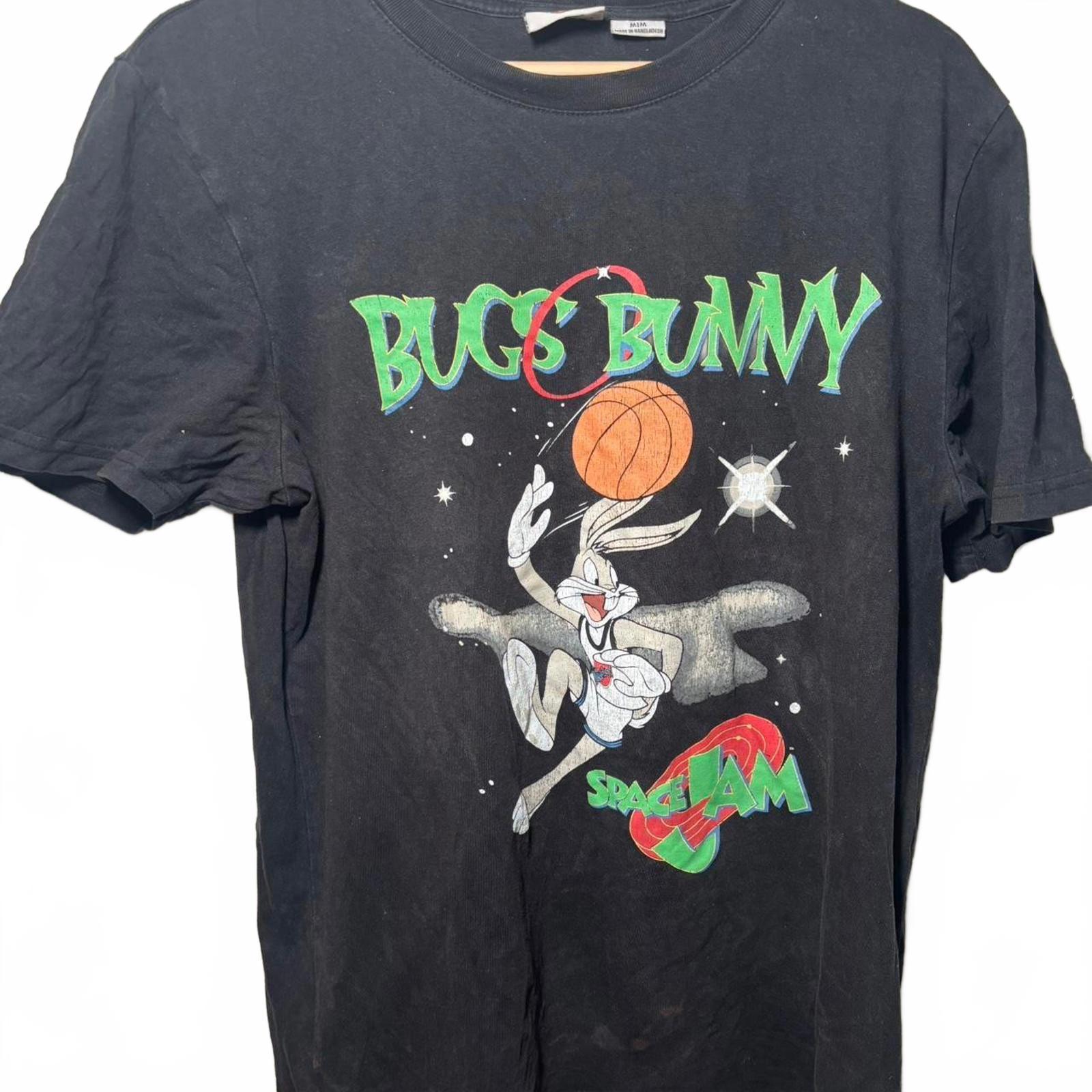 1996 Vintage Bugs Bunny Space Jam T-Shirt Rare  Warner Brothers Tee Sz M - Come Sell Nearly Anything