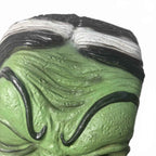 70-80s Green Halloween Witch latex Mask with Detailed Features